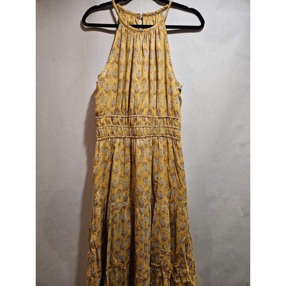 Anthropologie Yellow Floral Midi Dress - Picture 2 of 9